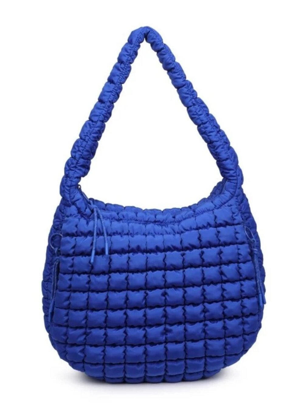 NWT Sol and Selene Blue Quilted Nylon Hobo Shoulder Bag Large